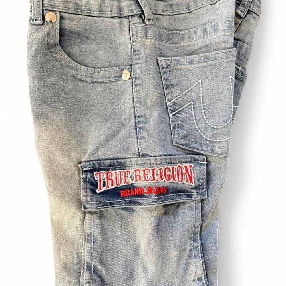 True Religion Boys Cargo Jean Shorts Size 10 - Picture 4 of 8